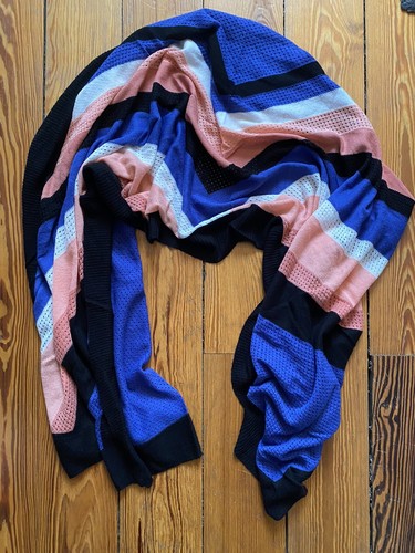 Opus schal tuch blau rosa - schal,