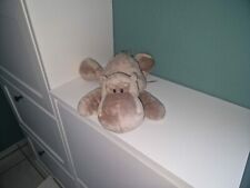 Nici Nilpferd liegend mit Herz ca. 30 cm Stofftier Kuscheltier, Cremefarben 