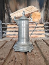 ANTIKE ZINNKANNE, GROẞ, REINZINN, PUNZE, georgianischen Stil des 18. Jhd.