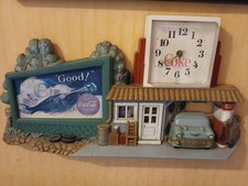 COCA-COLA BURWOOD WALL CLOCK 3D GAS STATION 1990