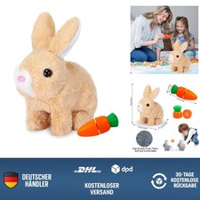 Hüpfendes Stofftier Kaninchen interaktiv mit Geräuschen beweglichen Ohren Spi...