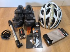 Shimano Rennradschuhe Gr. 44 Alpina Morano Helm Pumpe Airgun Sigma PT16 Tool