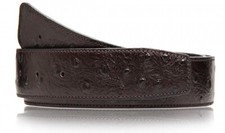 Straussenleder Braun Wendegürtel Gürtel Schnalle H Schliesse 4cm 95 100 105 110