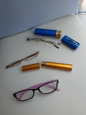 Lesebrille + 2,5 Konvolut  Metallgestelle schmale Gestelle mit passenden Etui