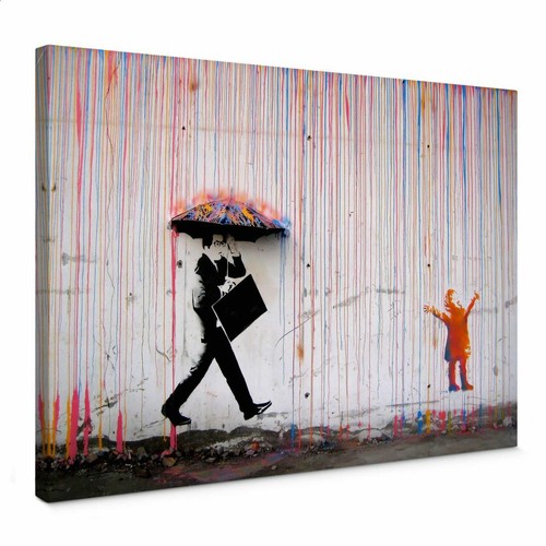 Leinwandbild banksy coloured - banksy,
