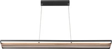 LED Pendelleuchte Lampe "Percht" schwarz braun Hängeleuchte 112 cm