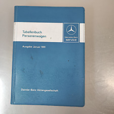 Tabellenbuch Mercedes Benz  W 107, W 116, W 123, W 126 	Ausgabe von 1/1981