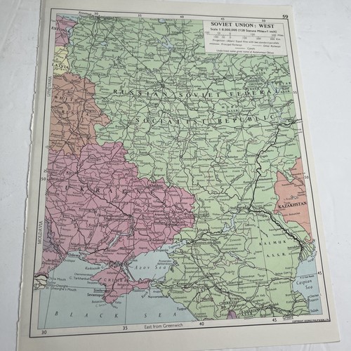 1960 karte der sowjetunion - der,