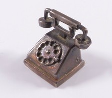 Silberfigur Figur Miniatur Telefon Fernsprecher Fernsprechapparat  Silber 925