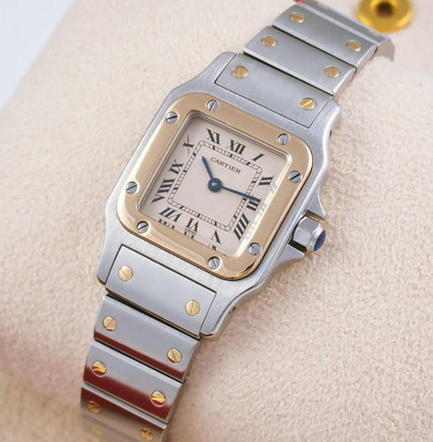 Cartier lady santos stahl - santos, gold