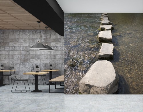 Fluss stein straße - 3d,