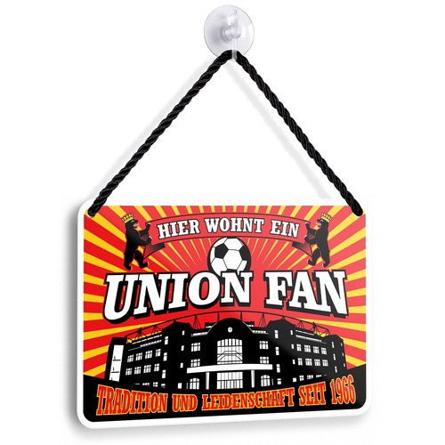 Blechschild union fan fußball - blechschild,