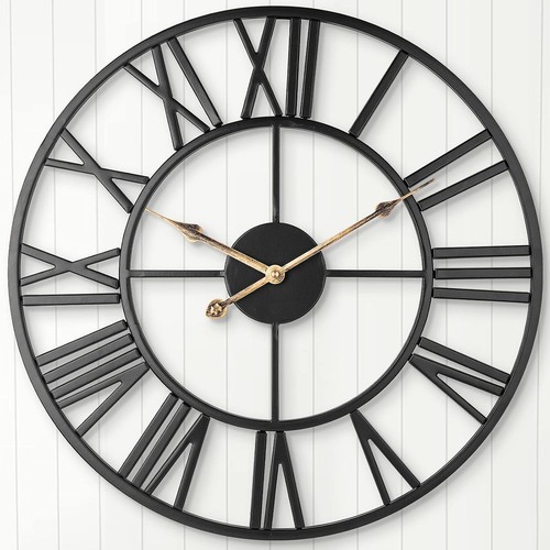 Wanduhr analog schwarz cm - schwarz,