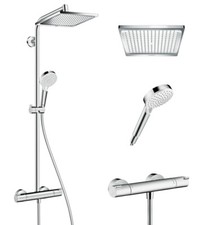 Hansgrohe Regendusche Duschsystem Showerpipe Crometta E 240 Chrom 27271000