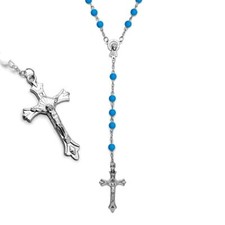 Rosenkranz in vielen Farben Halskette Kreuz blau rosa gelb grün schwarz rot weiß