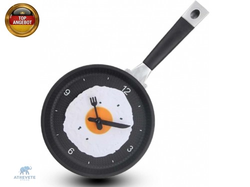 Bratpfanne küchen wanduhr - bratpfanne, küchen-wanduhr
