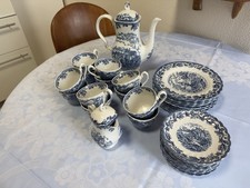 Tee/ Kaffee Service Myott Country Life / Vintage/ Blau