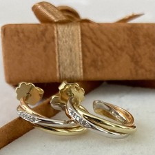 Tricolor Creolen Gold 585