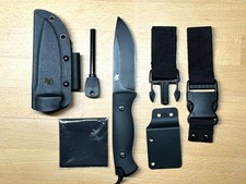 ODENWOLF LUPUS Messer feststehende Klinge, mit Scheide + Feuerstarter, neuwertig