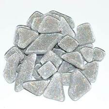 Glassteine Mosaik Soft silber glitter polygonal