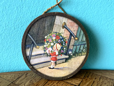 Altes Bild Glas Junge Kavalier Puppenstube Puppenhaus dollhouse picture