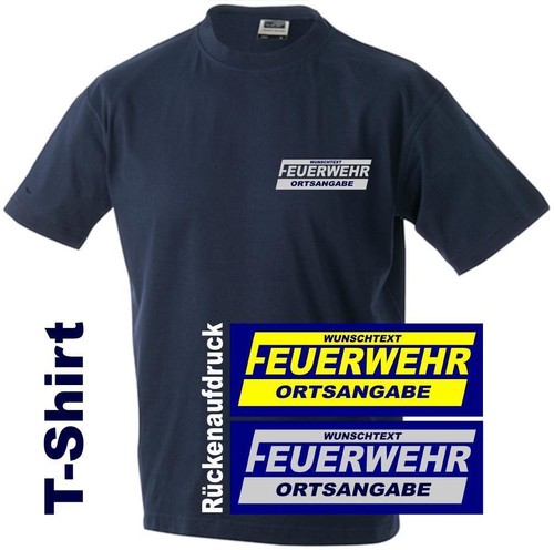 Feuerwehr shirt hemd navy - t-shirt,