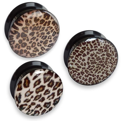 24mm ohr plug leopard - plug, muster