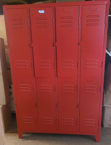 Metallspind mit fächern rot - mit,