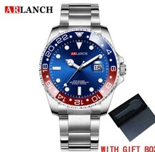Mens Diver Wristwatch Stainless Steel Waterproof Luxury Sport Watch Boxed New
