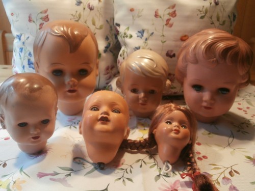 Alte puppenköpfe mit augen - alte,