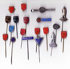 Vintage PHILIPS RADIO TV LOGO Stick Pin Anstecker Brosche 60er Emblem