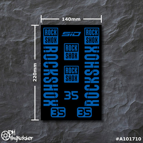Rockshox sticker azurblau - sticker, |