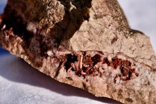 Hämatit, Nadelquarz, Porphyr, Bahretal/Erzgebirge, Sachsen, ca. 480 Gramm