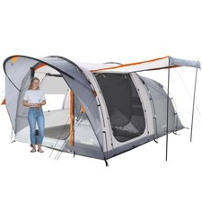 Skandika Egersund Sleeper Protect 3 Pers. Tunnelzelt Camping Zelt 495×260cm grau