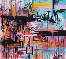 GEMÄLDE abstrakt C. FANTA