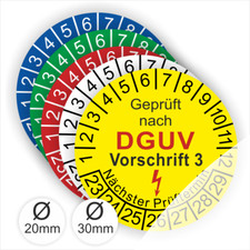 DGUV V3 Prüfplaketten