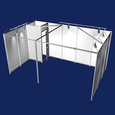 Messestand mit Beleuchtung