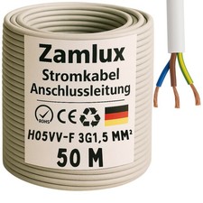 Kabel 3x1,5mm 50m Stromkabel Feuchtraumkabel Elektrokabel Neu 3x15 kabel
