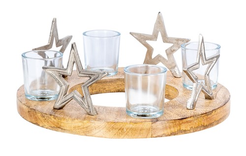 Adventskranz ø30cm mango holz - adventskranz,