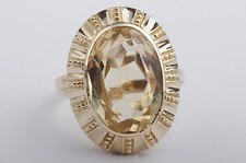 Ring Citrin 6,5ct 585 14K Gelb