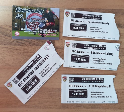 Bfc dynamo eintrittskarten - bfc,