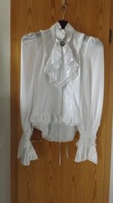 "Red Queens"´ exklusive mega Luxus Bluse festlich weiss Gr. 38 Schnürrung "NEU"