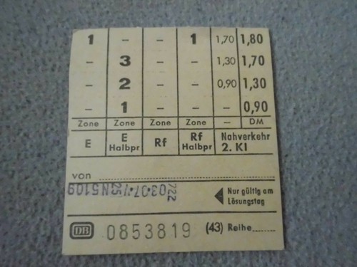 Alte fahrkarte fahrschein - alte,