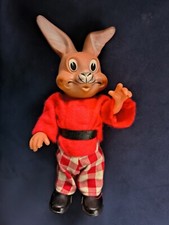 Laufender Hase mechanisches Spielzeug Retro DDR Aufziehhase mit Uhrwerk Vintage 