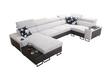 Ecksofa mit Schlaffunktion Melanie IV Maxi U-Form Wohnlandschaft XXL Modern 26