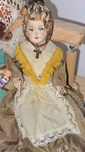Stoffpuppe blond vintage - stoffpuppe,