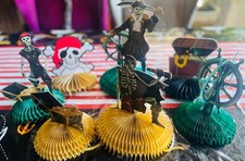 Piraten Geburtstag Party 7x Bienenwaben Tischdeko Tisch Aufsteller Deko