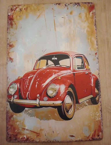 Metallschild blechschild roter - metallschild,