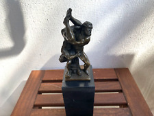 Bronze-Skulptur von Herkules und Diomedes mythologie af Marmor sockel nach Rodin