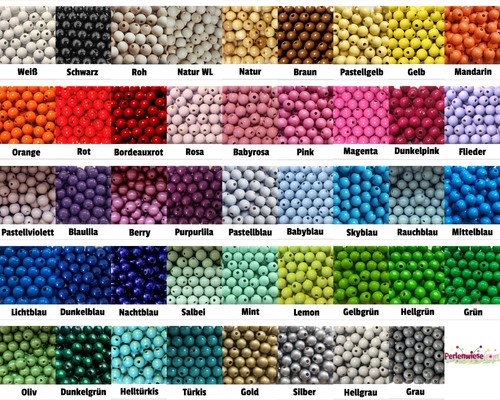 Perlen 12mm holzperlen - 35, |